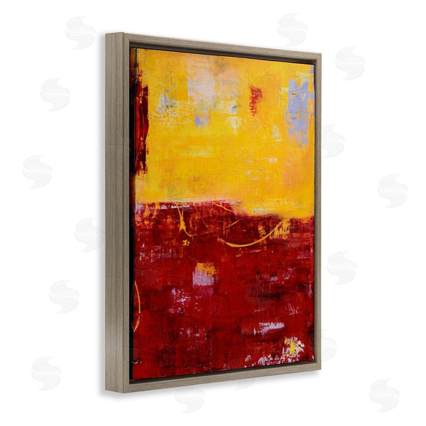 Stupell Industries Erin Ashley | Red Yellow Block Horizon Line