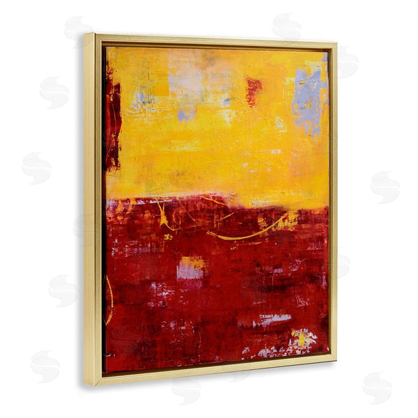 Stupell Industries Erin Ashley | Red Yellow Block Horizon Line