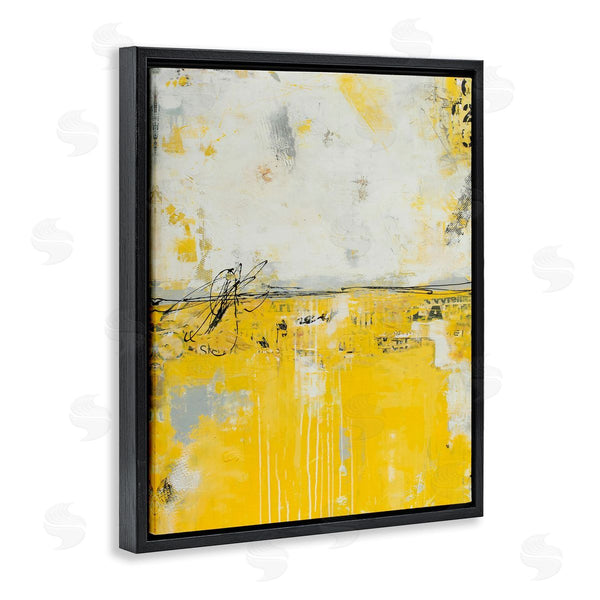 Stupell Industries Erin Ashley | Yellow Weathered Street Style Modern Scribble Stencil Wall Art