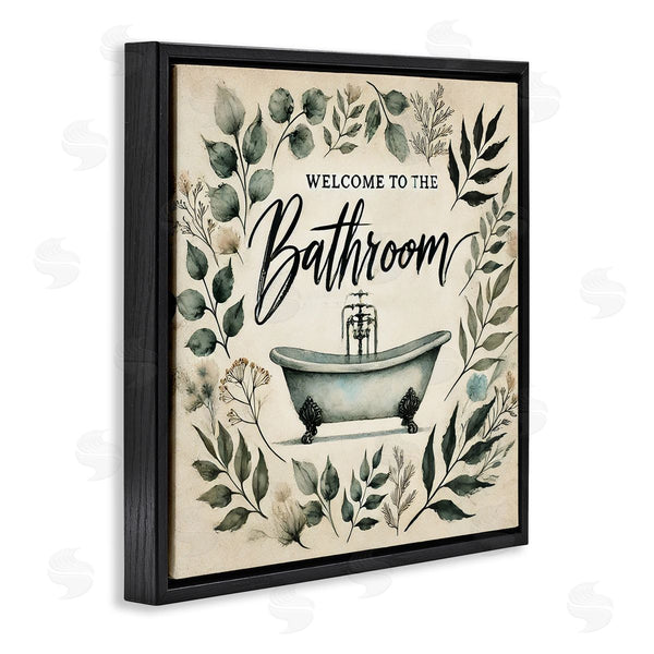 Stupell Industries Erin Clark | Vintage Bathroom Welcome