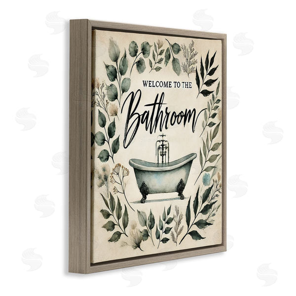 Stupell Industries Erin Clark | Vintage Bathroom Welcome