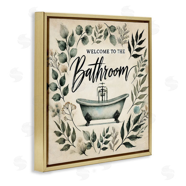 Stupell Industries Erin Clark | Vintage Bathroom Welcome