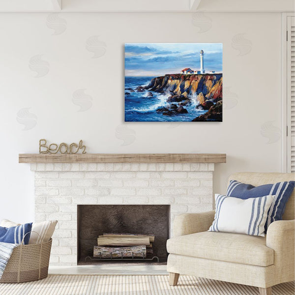 Stupell Industries Erin Dertner | Lighthouse On Sea Cliff Wall Art