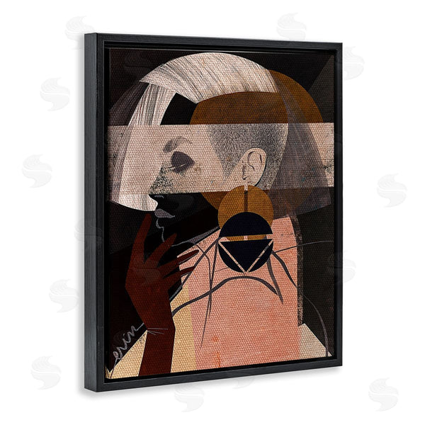 Stupell Industries Erin K. Robinson | Layered Collage Woman Portrait Wall Art