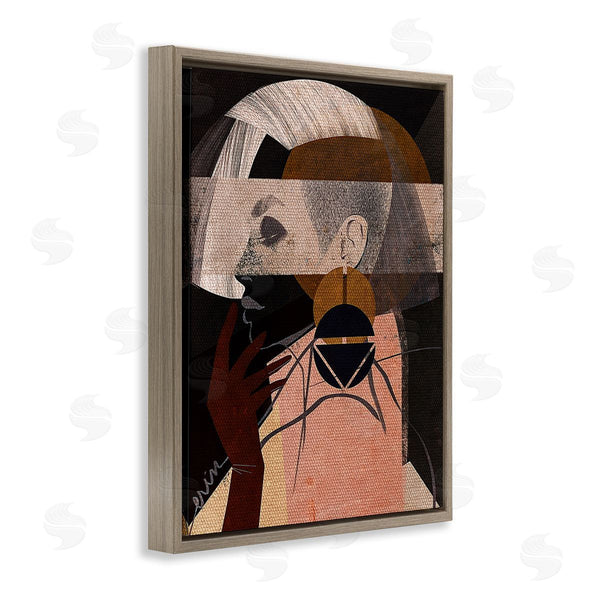 Stupell Industries Erin K. Robinson | Layered Collage Woman Portrait Wall Art