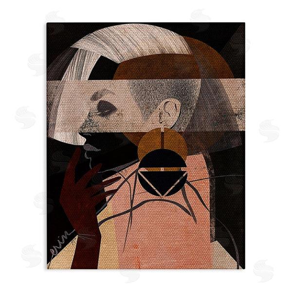 stupell industries Erin K. Robinson | Layered Collage Woman Portrait Wall Art