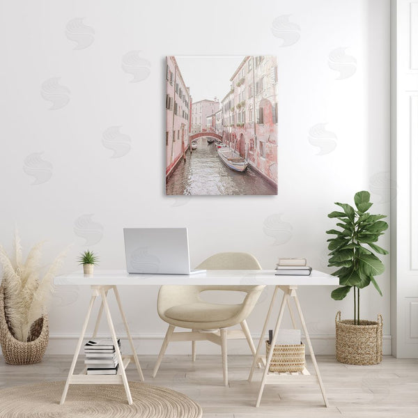 Stupell Industries Erin Marie | Canal Boat City Water Bridge Wall Art