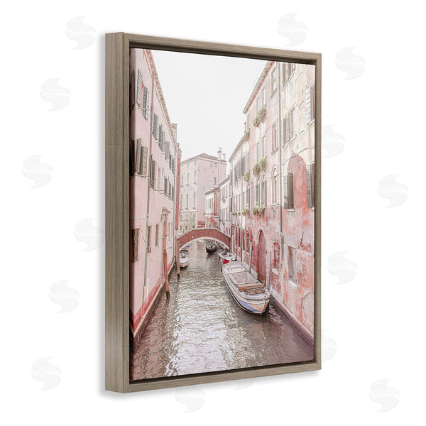 Stupell Industries Erin Marie | Canal Boat City Water Bridge Wall Art