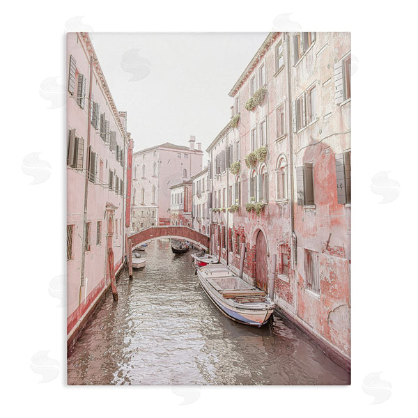 stupell industries Erin Marie | Canal Boat City Water Bridge Wall Art