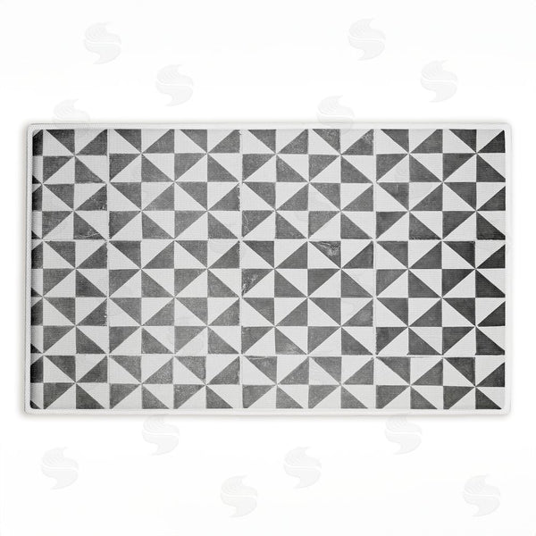 stupell industries Erin Marie | Mediterranean Squares Geometric Plush Bath Mat