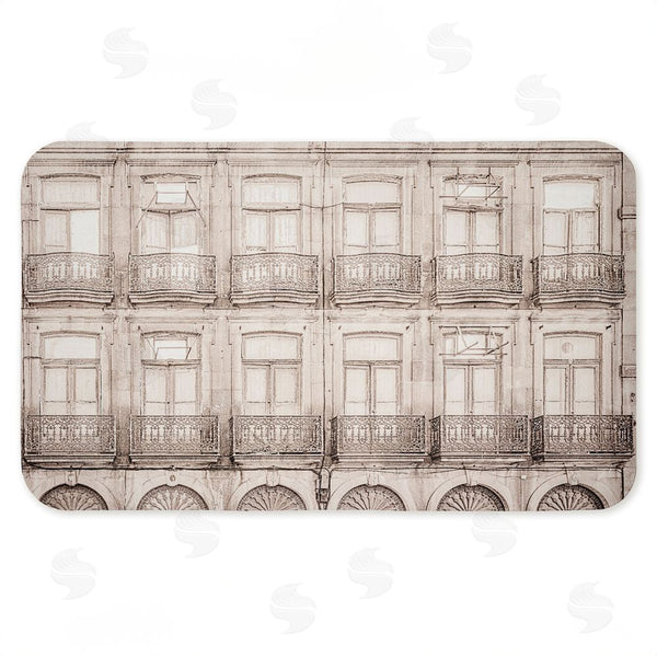 stupell industries Erin Marie | Pretty Beige Windows Architecture Anti-Fatigue Mat