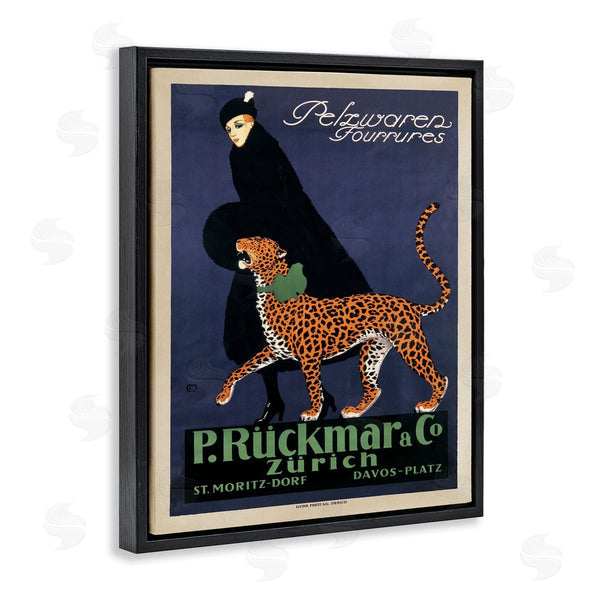 Stupell Industries Ernest Montaut | Vintage Women's Fashion With Leopard