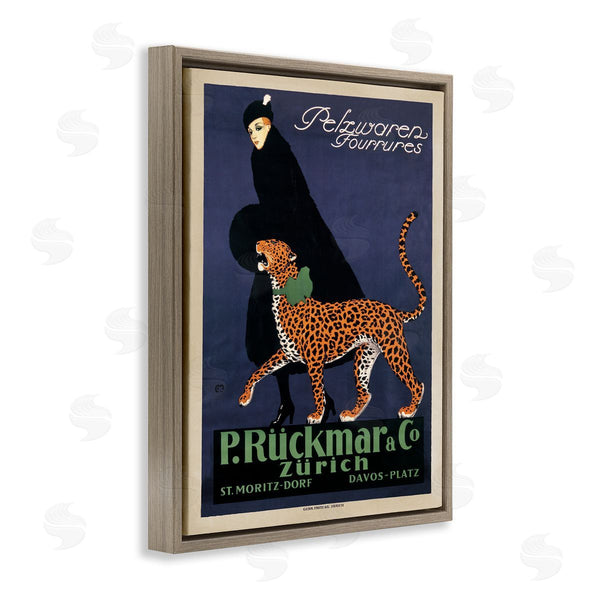 Stupell Industries Ernest Montaut | Vintage Women's Fashion With Leopard