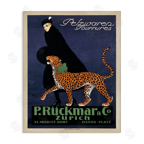 stupell industries Ernest Montaut | Vintage Women's Fashion with Leopard