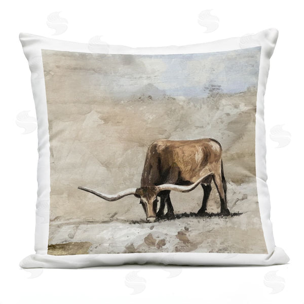 Stupell Industries Errico & Slyp | Logan Longhorn Cattle Printed Throw Pillow