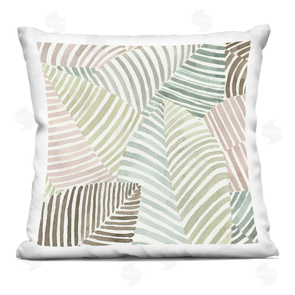 stupell industries Errico & Slyp | Striped Foliage Illusion Printed Throw Pillow