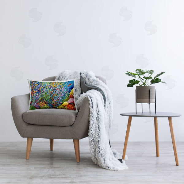 Stupell Industries Estelle Grengs | Abstract Coral Reef Life Printed Throw Pillow
