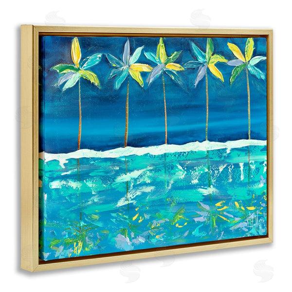 Stupell Industries Estelle Grengs | Blue Abstract Palms