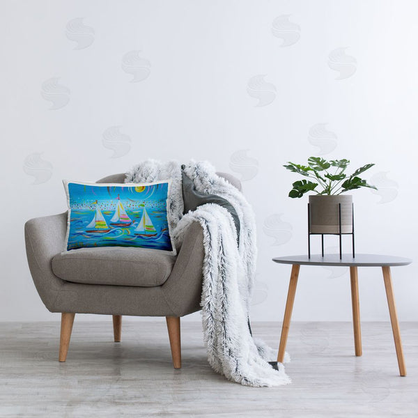 Stupell Industries Estelle Grengs | Blue Modern Sailboats