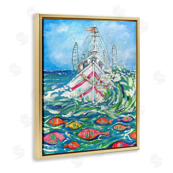 Stupell Industries Estelle Grengs | Boat Net Splashing