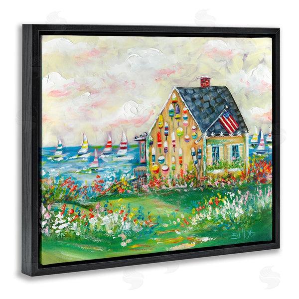Stupell Industries Estelle Grengs | Buoy Covered Boat House Wall Art