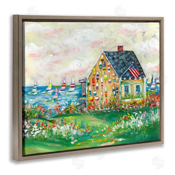 Stupell Industries Estelle Grengs | Buoy Covered Boat House Wall Art