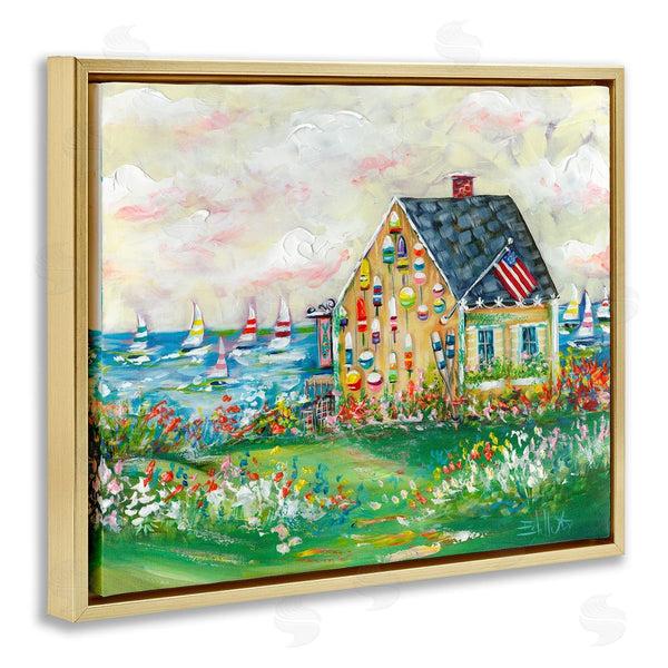 Stupell Industries Estelle Grengs | Buoy Covered Boat House Wall Art