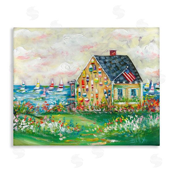 stupell industries Estelle Grengs | Buoy Covered Boat House Wall Art