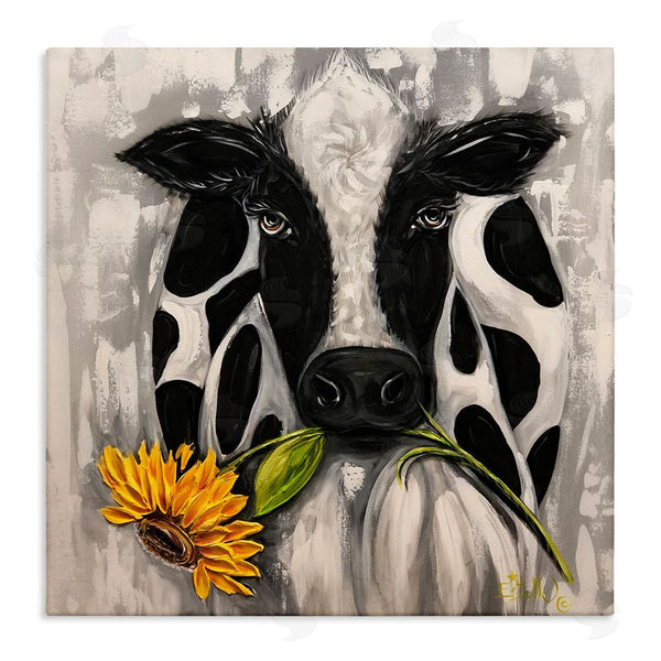 stupell industries Estelle Grengs | Cow & Sunflower Painting