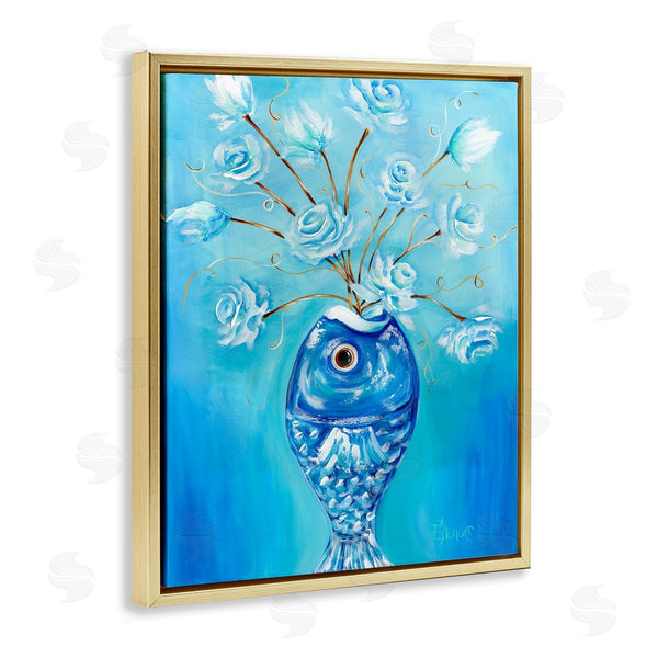 Stupell Industries Estelle Grengs | Fish Vase Bouquet