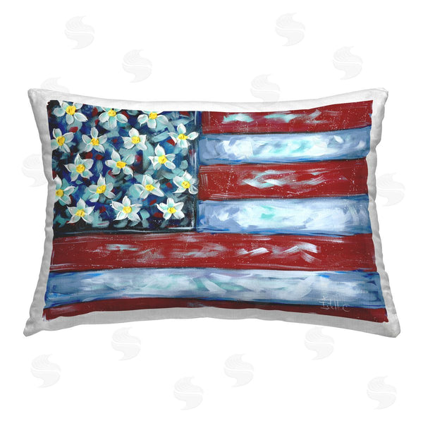 stupell industries Estelle Grengs | Flower Stars & Stripes Flag