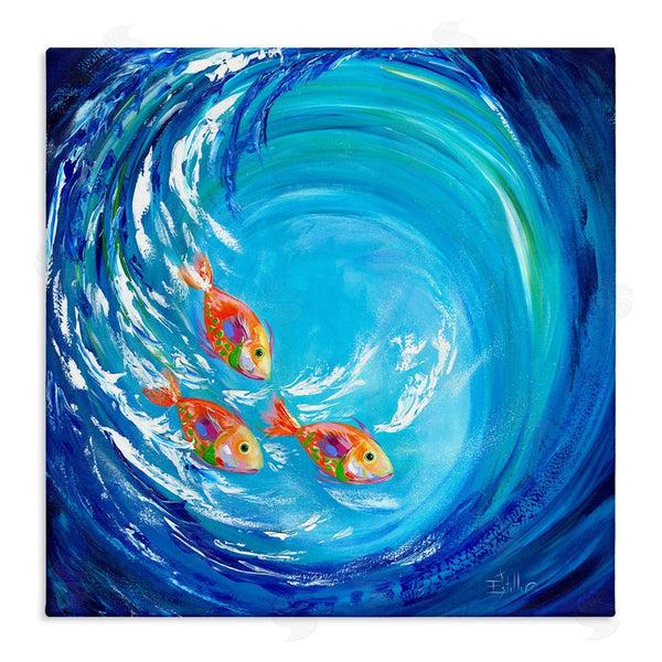 stupell industries Estelle Grengs | Into The Blue Fish Wall Art
