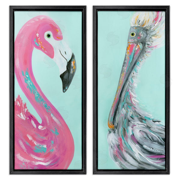 Stupell Industries Estelle Grengs | Odd Flamingo Pelican Profile Wall Art