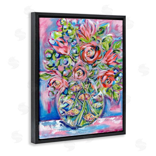 Stupell Industries Estelle Grengs | Roses And Goldfish Vase Wall Art