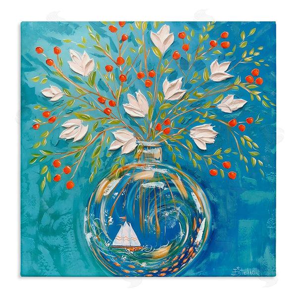 stupell industries Estelle Grengs | Sailing Ship Flower Vase Wall Art