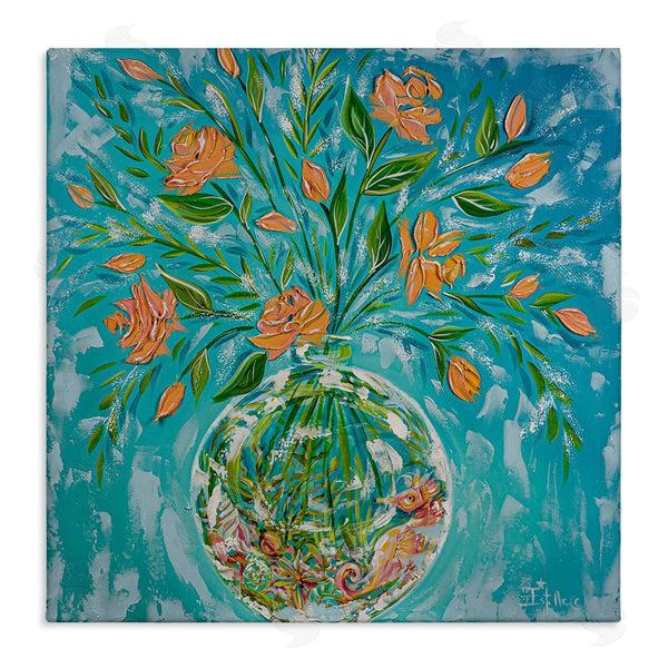 stupell industries Estelle Grengs | Seahorse Fish Bowl Bouquet Wall Art