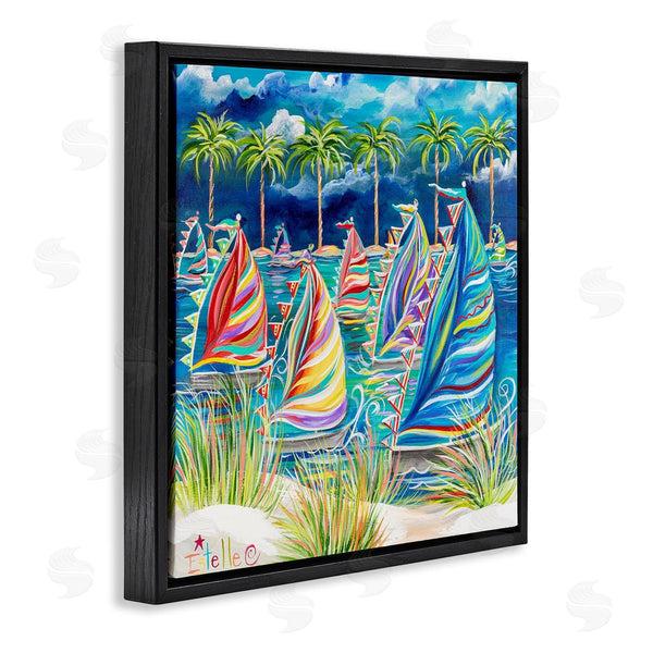 Stupell Industries Estelle Grengs | Tropical Patterned Boats