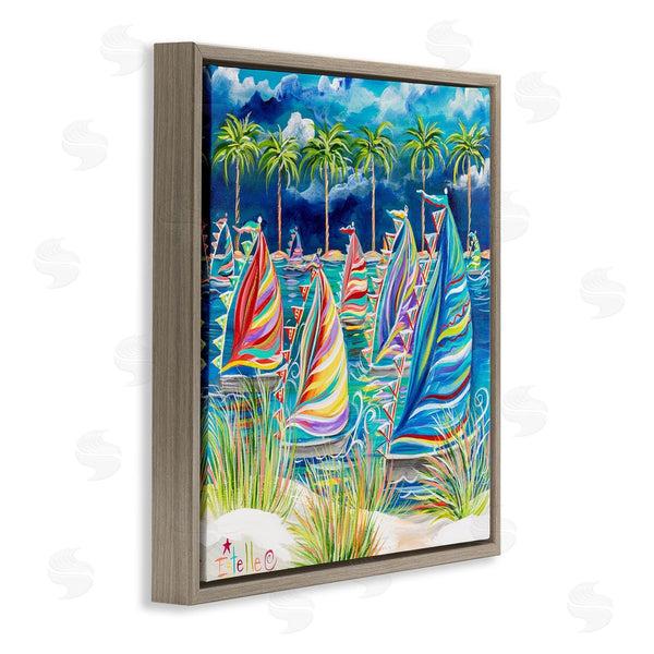 Stupell Industries Estelle Grengs | Tropical Patterned Boats