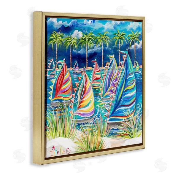 Stupell Industries Estelle Grengs | Tropical Patterned Boats