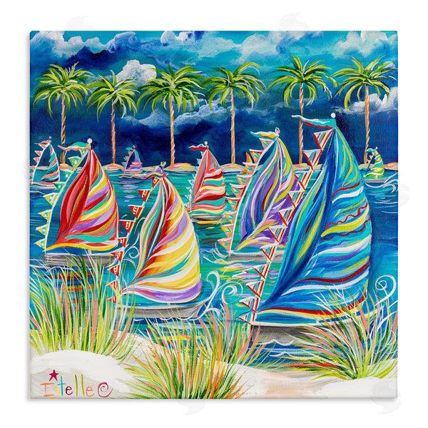 stupell industries Estelle Grengs | Tropical Patterned Boats
