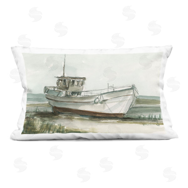 stupell industries Ethan Harper | Abandoned Fishing Boat Printed Throw Pillow