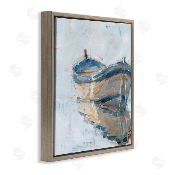Stupell Industries Ethan Harper | Abandoned Paddling Watercraft Quiet Icy Ocean Wall Art