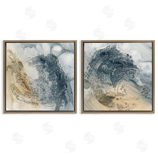 Stupell Industries Ethan Harper | Abstract Beige Blue Wave Wall Art