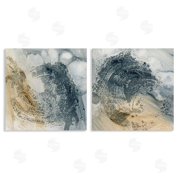 stupell industries Ethan Harper | Abstract Beige Blue Wave Wall Art