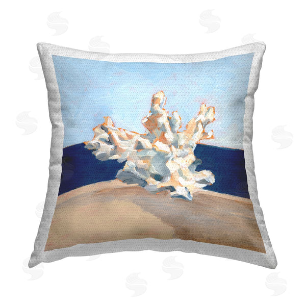 Stupell Industries Ethan Harper | Abstract Coral Still Life Printed Throw Pillow
