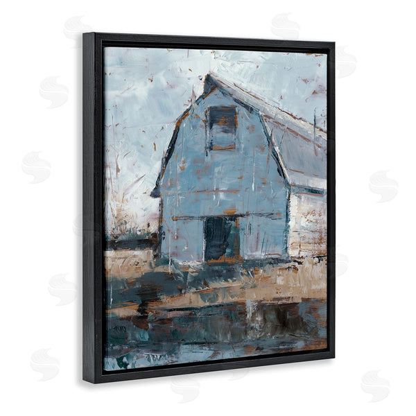 Stupell Industries Ethan Harper | Abstract Distressed White Barn