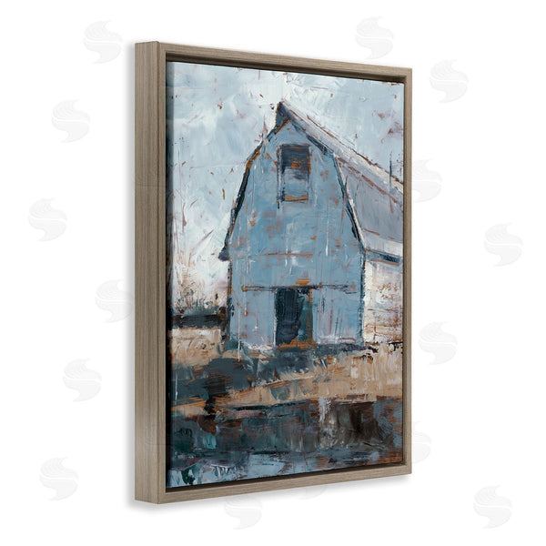 Stupell Industries Ethan Harper | Abstract Distressed White Barn