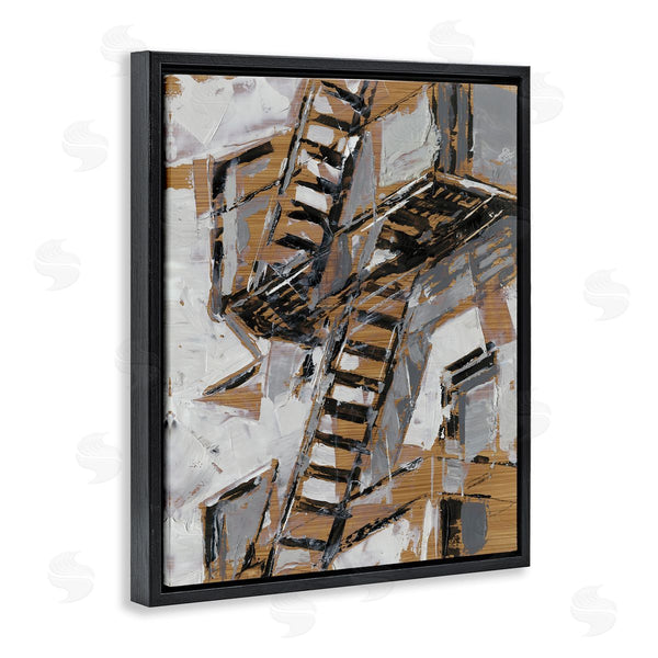Stupell Industries Ethan Harper | Abstract Fire Escape City Painting Wall Art