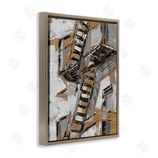 Stupell Industries Ethan Harper | Abstract Fire Escape City Painting Wall Art