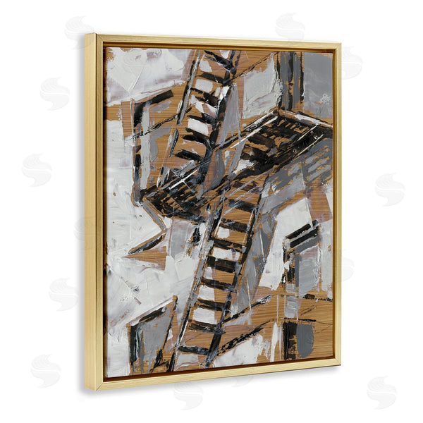 Stupell Industries Ethan Harper | Abstract Fire Escape City Painting Wall Art